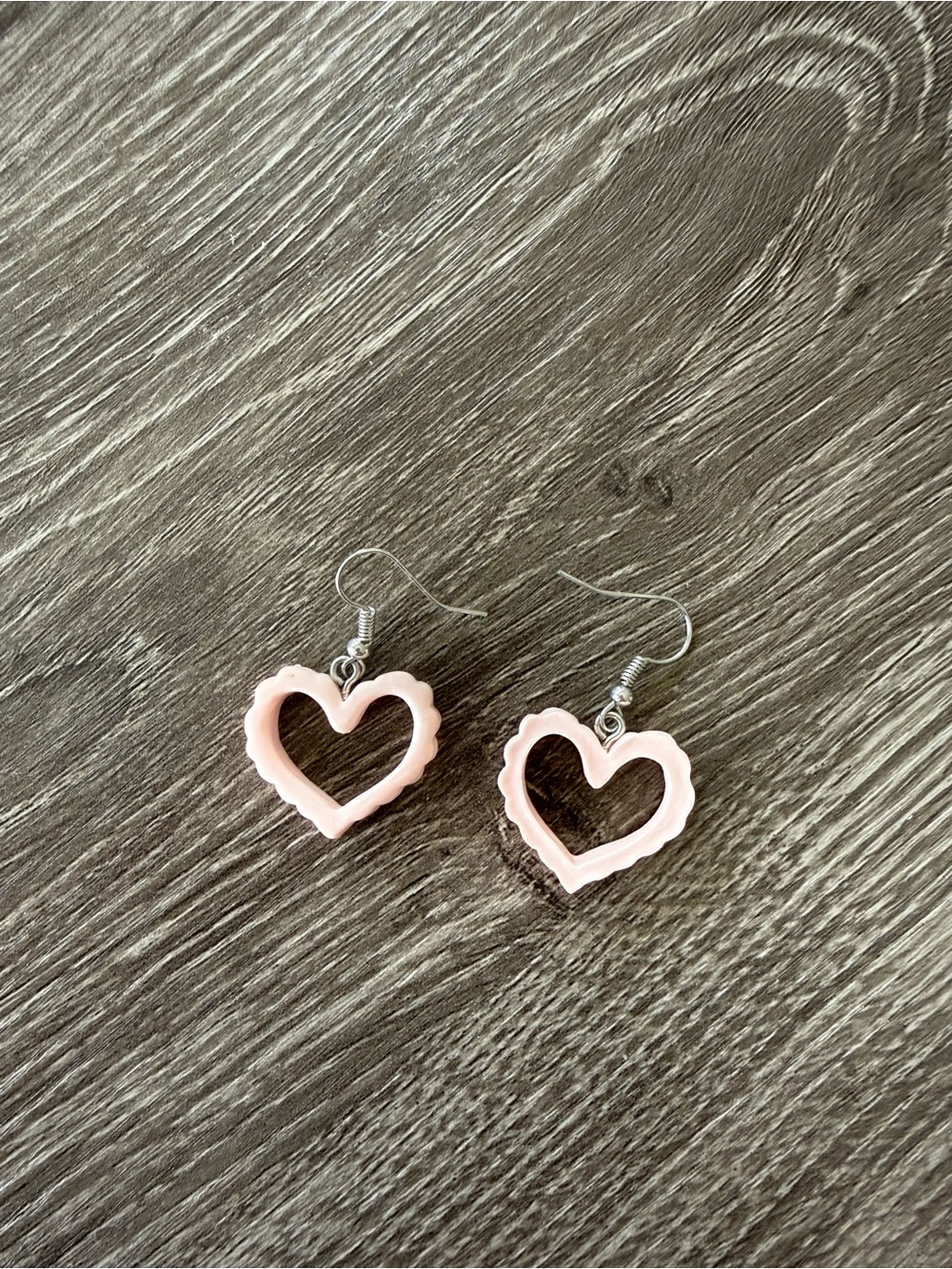 Pink Heart Drop Earrings Women Jewelry